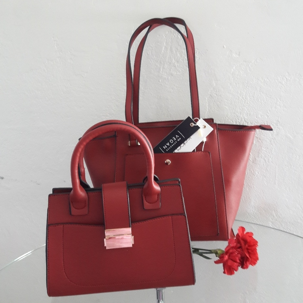 NWT ISABELLE VEGAN 2 IN 1 SET TOTE & SATCH⦠- Picture 1 of 8
